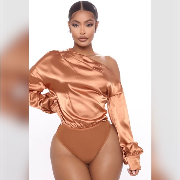 High Status Satin Bodysuit - Picture 2 of 4